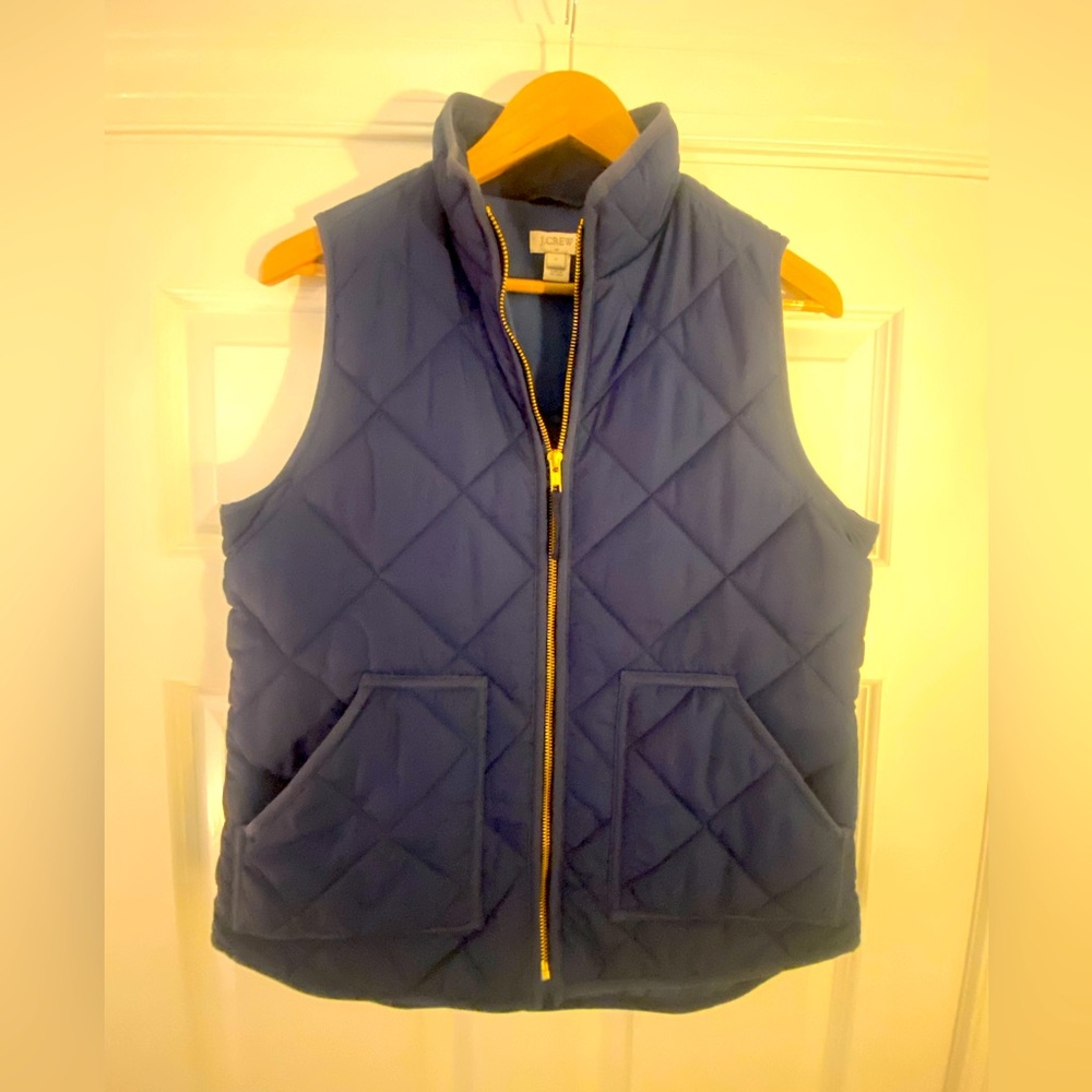 J. Crew Navy Quilted Vest